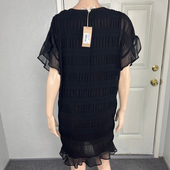 NEW athe Vanessa Bruno Women's Dress 34 Polyester Little Black Party Stretch T8 - Picture 4 of 8